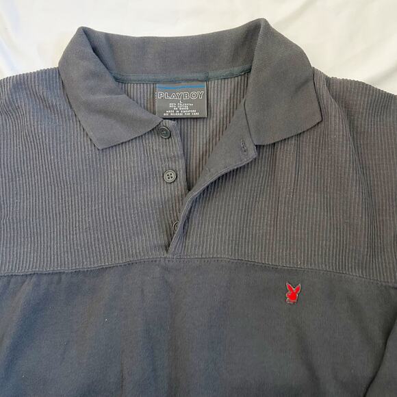 vintage playboy quater button up long sleeve - Picture 4 of 5